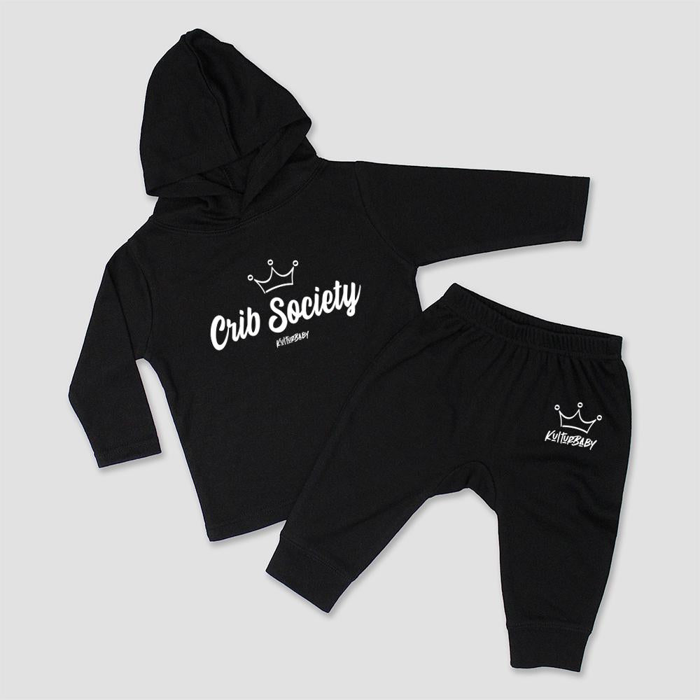 Crib Society Baby Hoodie Set | Infant Hoodie & Jogger Pants | Baby Sweatsuit | Unisex Baby Outfit