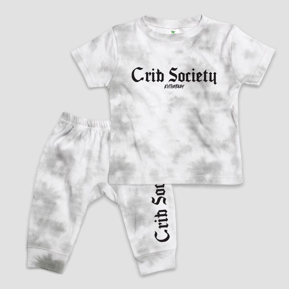 Baby Jogger Set | Infant Jogger Pants & Short Sleeve T-Shirt | Unisex Baby Clothes | Toddler Everyday Set | Crib Society Collection