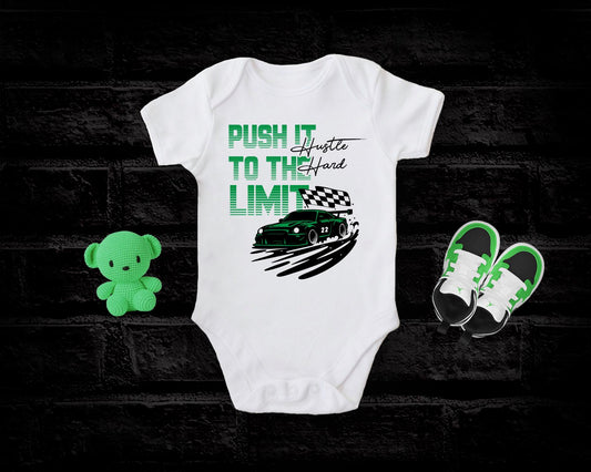 Push It to the Limit Baby Bodysuit or Toddler T-Shirt – The Boss Inspired Street Racecar Baby Clothes – Urban Baby Outfit – Baby Shower Gift