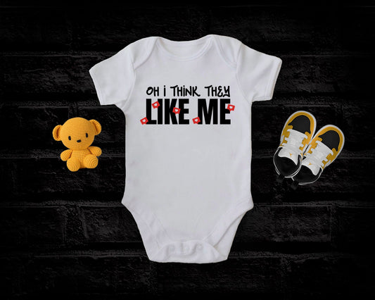 Oh I Think They Like Me Hip Hop Rapper Baby Bodysuit Toddler T-Shirt