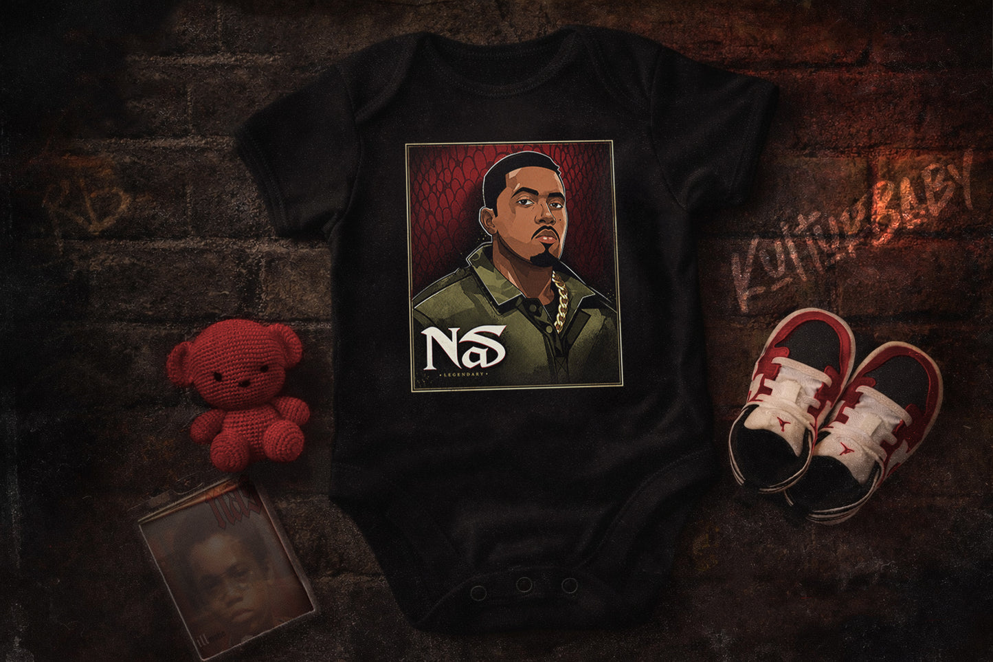 90s Rap Legend Baby bodysuit, Streetwear Toddler T-shirt