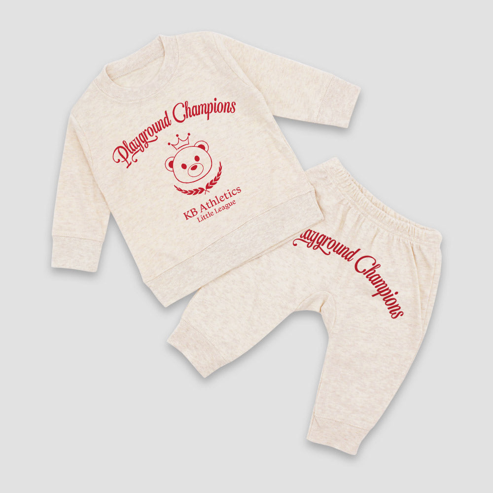 Playground Champion Baby Hoodie Set | Infant Hoodie & Jogger Pants | Baby Sweatsuit | Unisex Baby Outfit